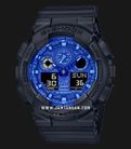 Casio G-Shock GA-100BP-1ADR Blue Paisley Series Digital Analog Striking Blue Dial Black Resin Band-0