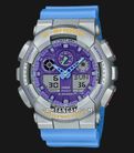 Casio G-Shock GA-100EU-8A2DR Euphoria Series Digital Analog Purple Dial Blue Resin Band-0