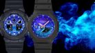 Casio G-Shock GA-100FL-1AJF Flame Inside Collection Digital Analog Dial Black Resin Band (JDM)-6