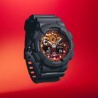 Casio G-Shock GA-100FL-8AJF Flame Inside Collection Digital Analog Dial Grey Resin Band (JDM)-9