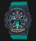 Casio G-Shock GA-100MT-1A3DR Mix Tape Series Digital Analog Dial Green Resin Band-0