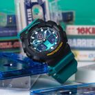 Casio G-Shock GA-100MT-1A3DR Mix Tape Series Digital Analog Dial Green Resin Band-12