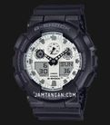 Casio G-Shock GA-100WD-1ADR Black And Briliant White Digital Analog Dial Black Resin Band-0