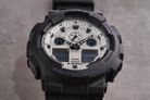 Casio G-Shock GA-100WD-1ADR Black And Briliant White Digital Analog Dial Black Resin Band-5