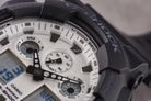 Casio G-Shock GA-100WD-1ADR Black And Briliant White Digital Analog Dial Black Resin Band-8