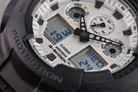 Casio G-Shock GA-100WD-1ADR Black And Briliant White Digital Analog Dial Black Resin Band-9