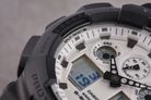 Casio G-Shock GA-100WD-1ADR Black And Briliant White Digital Analog Dial Black Resin Band-10