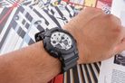 Casio G-Shock GA-100WD-1ADR Black And Briliant White Digital Analog Dial Black Resin Band-19