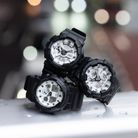 Casio G-Shock GA-110WD-1ADR Black And Briliant White Digital Analog Dial Black Resin Band-1