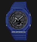 Casio G-Shock GA-2100-2ADR CasiOak Black Digital Analog Dial Blue Resin Band-0