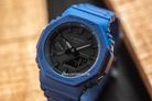 Casio G-Shock GA-2100-2ADR CasiOak Black Digital Analog Dial Blue Resin Band-5