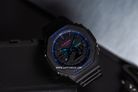 Casio G-Shock GA-2100VB-1ADR CasiOak Virtual Blue Digital Analog Dial Black Resin Band-4