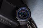Casio G-Shock GA-2100VB-1ADR CasiOak Virtual Blue Digital Analog Dial Black Resin Band-5