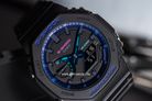Casio G-Shock GA-2100VB-1ADR CasiOak Virtual Blue Digital Analog Dial Black Resin Band-6
