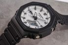 Casio G-Shock GA-2100WD-1ADR CasiOak Black And Briliant White Series White Dial Resin Band-7
