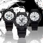 Casio G-Shock GA-2100WD-1ADR CasiOak Black And Briliant White Series White Dial Resin Band-16