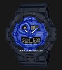 Casio G-Shock GA-700BP-1ADR Blue Paisley Digital Analog Striking Blue Dial Black Resin Band-0