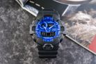 Casio G-Shock GA-700BP-1ADR Blue Paisley Digital Analog Striking Blue Dial Black Resin Band-5