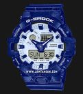 Casio G-Shock GA-700BWP-2ADR Chinese Porcelain Light Blue Digital Analog Dial Navy Blue Resin Band-0