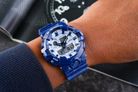 Casio G-Shock GA-700BWP-2ADR Chinese Porcelain Light Blue Digital Analog Dial Navy Blue Resin Band-7