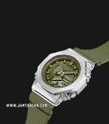 Casio G-Shock GM-S2100-3ADR CasiOak Metal Covered Digital Analog Dial Green Olive Resin Band-2