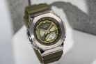 Casio G-Shock GM-S2100-3ADR CasiOak Metal Covered Digital Analog Dial Green Olive Resin Band-6