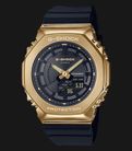 Casio G-Shock Women GM-S2100GB-1ADR CasiOak Stay Gold Series Digital Analog Dial Black Resin Band-0