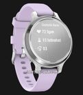 Garmin Lily 2 Active 010-02891-51 Smartwatch Digital Dial Silver with Purple Jasmine Silicone Band-3