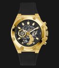 Guess Third Gear GW0334G2 Multifunction Dual Tone Dial Black Silicone Strap-0