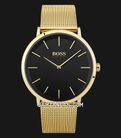Hugo Boss 1570152 Ladies Gift Set Black Dial Gold Mesh Strap-0