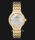 Lucien Piccard Lauren LP-28021-YG-22MOP Silver Mother of Pearl Dial Gold Stainless Steel Strap-0