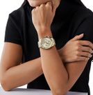Michael Kors Lexington MK8281 Chronograph Men Champagne Dial Gold Stainless Steel Strap-3