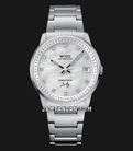 Mido Commander M021.207.11.106.00 Lady Silver Diamonds MOP Dial Stainless Steel Strap-0
