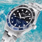 Mido Ocean Star 39 M026.907.11.041.00 80th Anniversary Blue Pattern Dial St. Steel Strap-5