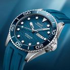 MIDO Ocean Star M042.430.17.041.00 Men 200C Blue Dial Blue Rubber Strap-5