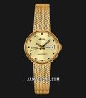 Mido Commander M7169.3.72.13 Lady Champagne Dial Yellow Gold Stainless Steel Mesh Strap-0