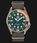 Orient Sports RA-AC0K04E Automatic Green Dial Green Army Nylon Strap-0
