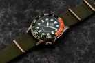 Orient Sports RA-AC0K04E Automatic Green Dial Green Army Nylon Strap-7
