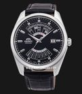 Orient Contemporary RA-BA0006B Multi Year Calendar Automatic Men Black Dial Black Leather Strap-0