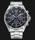 Orient Sports RA-TX0202B Men Chronograph Dual Tone Dial Metal Strap-0
