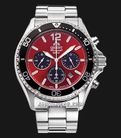 Orient Sports RA-TX0207R Diver Mako Solar Chronograph Red Dial Metal Strap-0