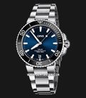 Oris Aquis 01-733-7732-4135-07-8-21-05PEB Blue Dial Stainless Steel Strap-0