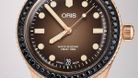 Oris Divers 01-733-7747-3986-SET Herzog Loibner Edition Brown Dial Black Leather Strap-2
