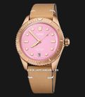Oris Divers Sixty-Five 01-733-7771-3158-07-5-19-04BR Cotton Candy L. Pink Dial Brown Leather Strap-0