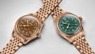 Oris Big Crown 01-754-7741-3165-07-8-20-01 Pointer Date Bronze Blue Dial Rose Gold St. Steel Strap-5