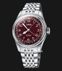 Oris Big Crown 01-754-7741-4068-07-8-20-22 Pointer Date Men Red Dial Stainless Steel Strap-0