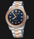 Oris Divers 01-733-7707-4355-07-8-20-17 Sixty-Five Blue Dial Dual Tone Stainless Steel Strap-0