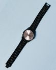 Rosefield The Ace ACPKB-A09 Ladies Pink Sunray Dial Black Stainless Steel Strap-2