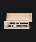Seiko Presage SJE075J1 Craftsmanship White Enamel Dial Brown Leather Strap-3