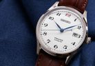 Seiko Presage SJE075J1 Craftsmanship White Enamel Dial Brown Leather Strap-4